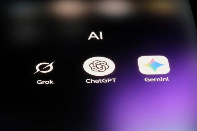 ChatGPT, Grok and Gemini. AI app icons