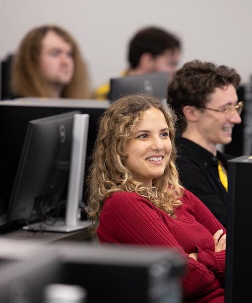 Purdue University Northwest students in a campus computer lab.