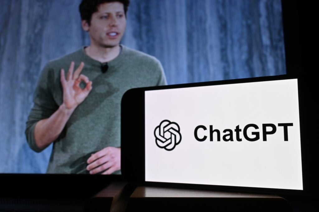 لوگوهای سم آلتمن، OpenAI و ChatGPT