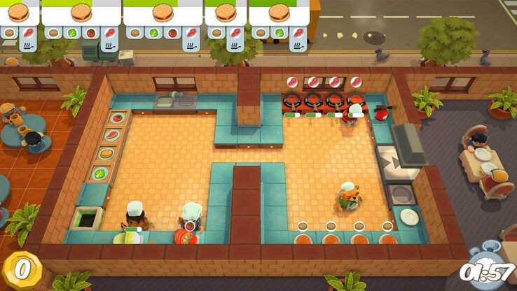 صحنه‌ای از بازی Overcooked