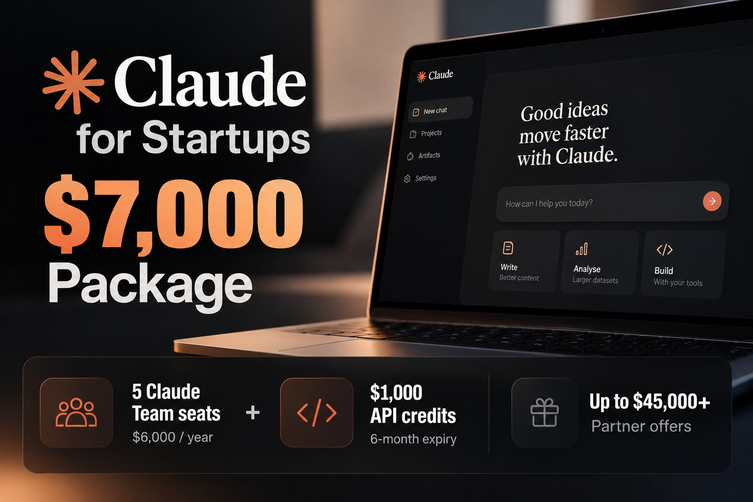 جزئیات بسته هفت‌هزار دلاری Claude برای استارتاپ‌ها