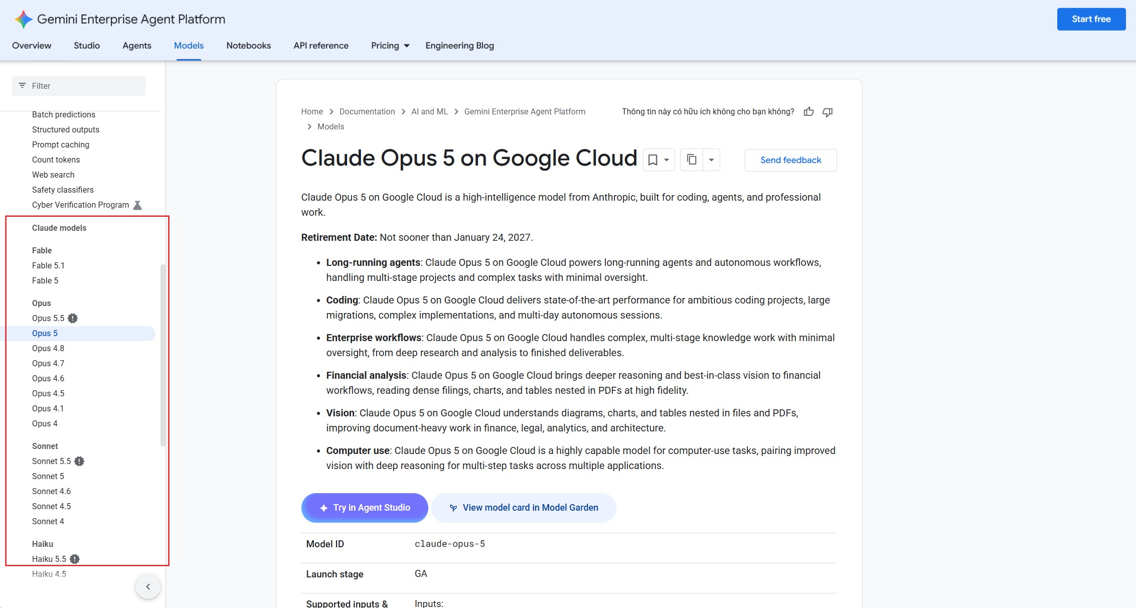 Claude Opus 5 on Google Cloud