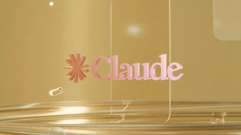 Claude logo on a golden background