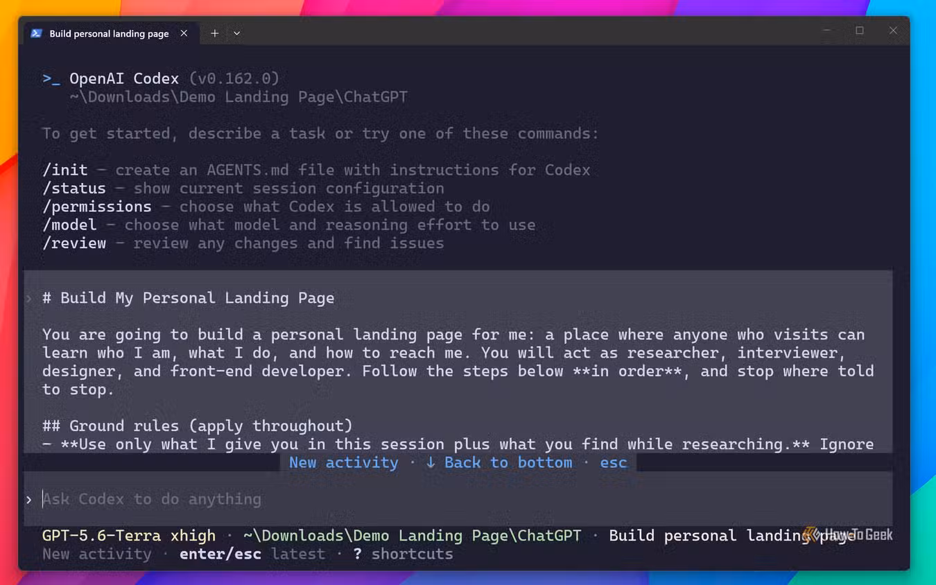 اجرای OpenAI Codex با GPT-5.6 Terra