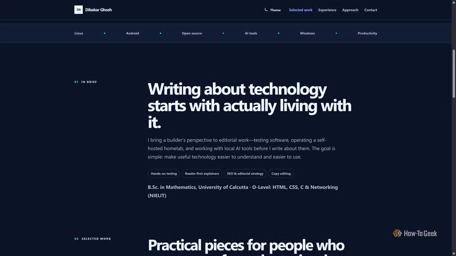 Codex-built portfolio beat ticker and In brief section about writing from hands-on use.