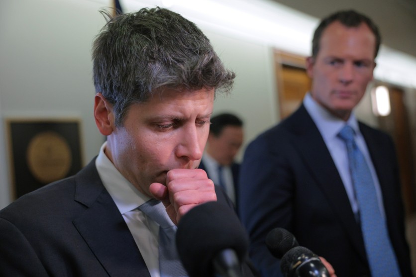 Open AI CEO Sam Altman speaks reporters