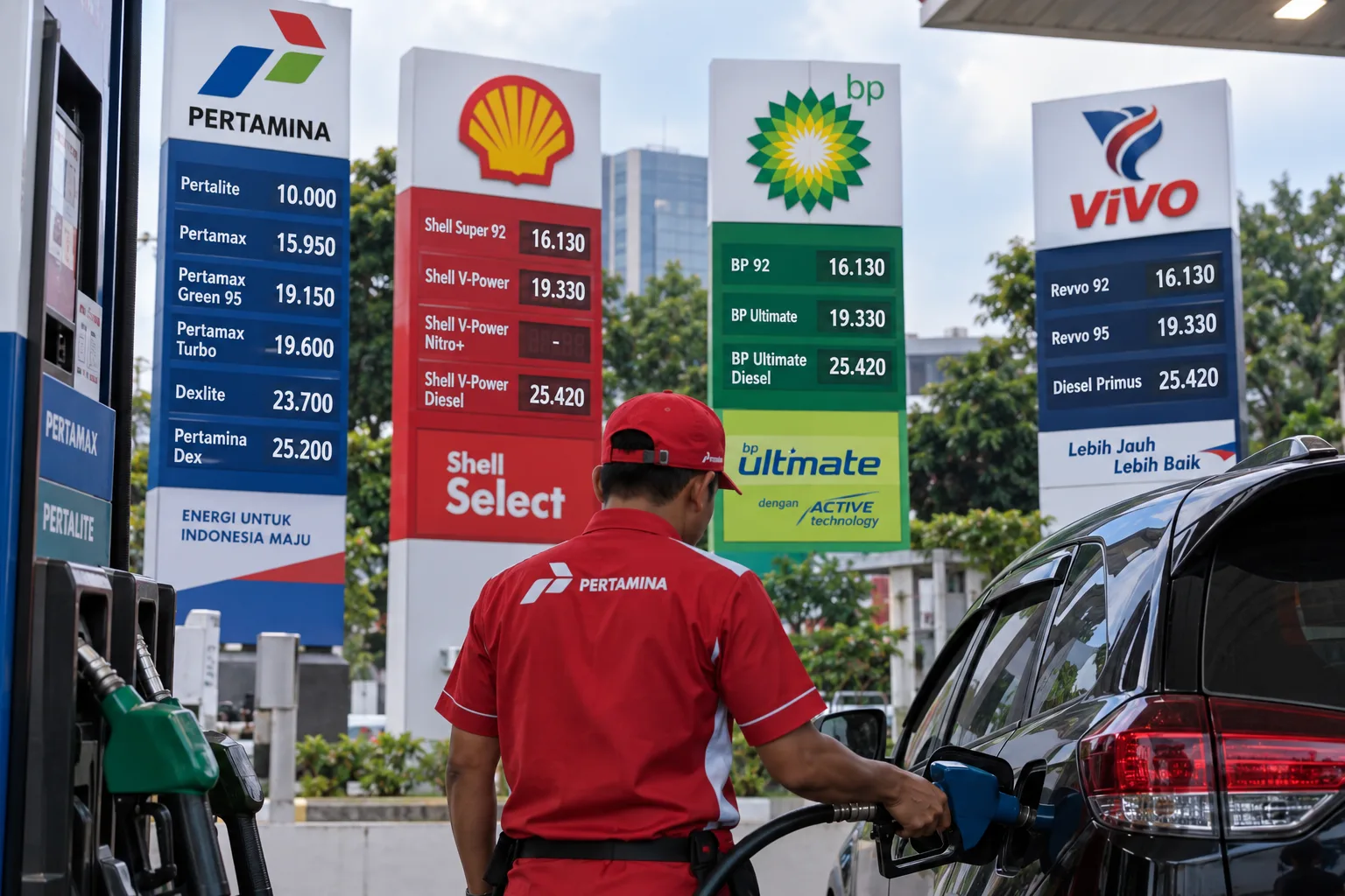 Fuel Prices at Pertamina, Shell, BP, and Vivo: October 2, 2026