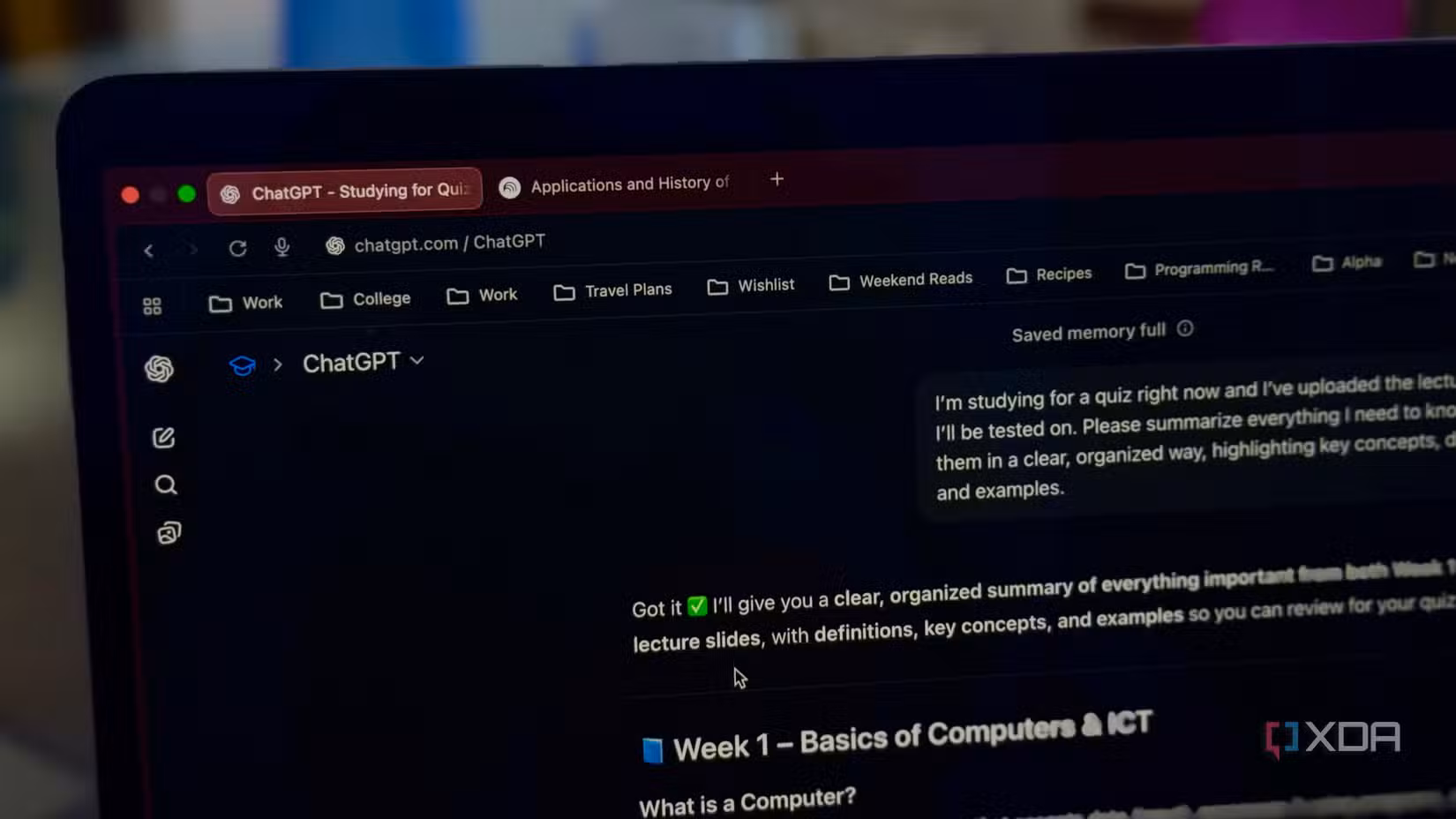 ChatGPT Projects with NotebookLM tab open
