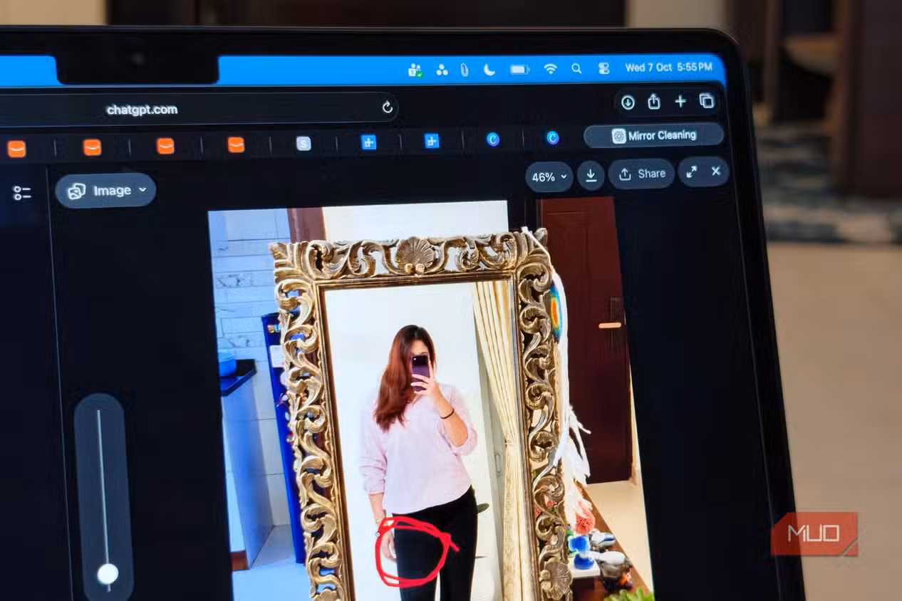 Red markup to show what's to be edited on ChatGPT