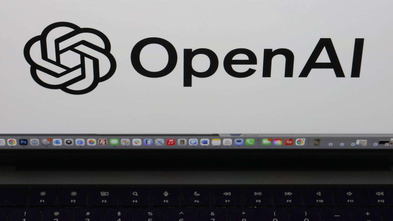 In this photo illustration, the OpenAI logo is displayed on a laptop screen, Los Angeles, California, May 20, 2026.