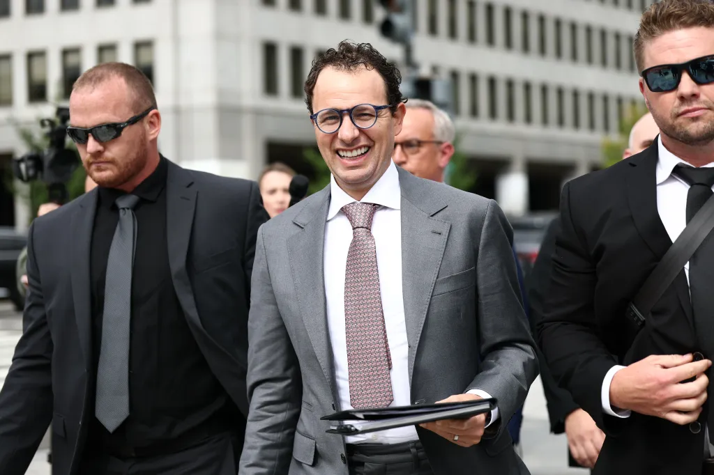 Anthropic Co-founder and CEO Dario Amodei arrives at the Eisenhower Executive Office Building in Washington.