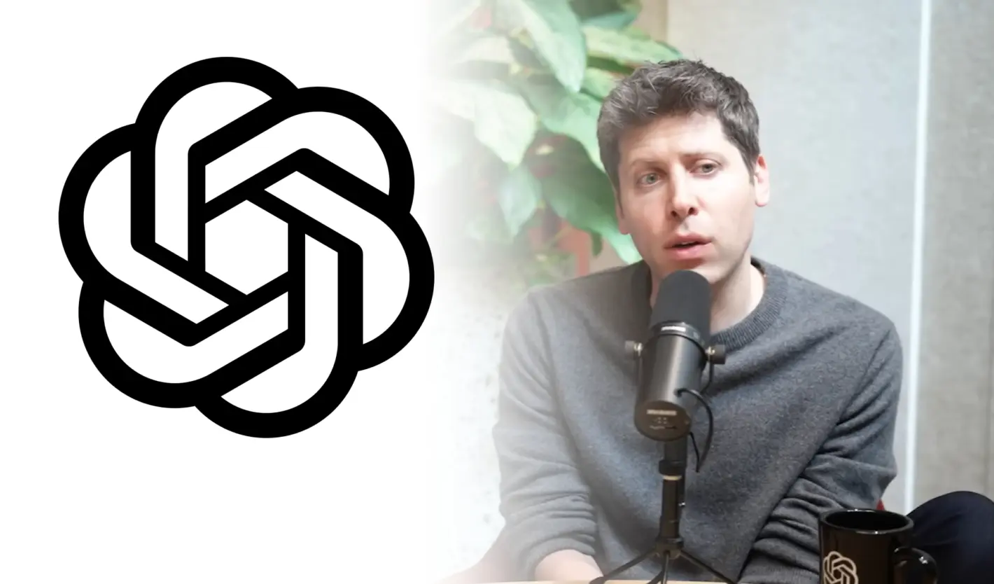 سم آلتمن و لوگوی OpenAI