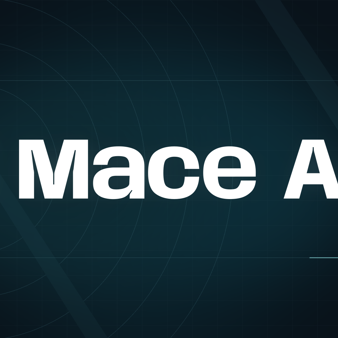 تصویر تبلیغاتی میزگرد Mace AI درباره امنیت عامل‌های هوش مصنوعی