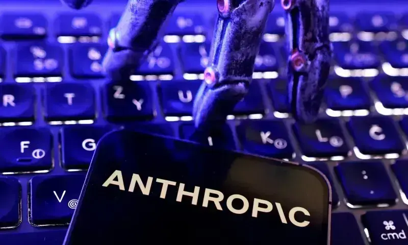 Anthropic logo, a keyboard and a robotic hand in this illustration created on June 5, 2026. —Reuters/File