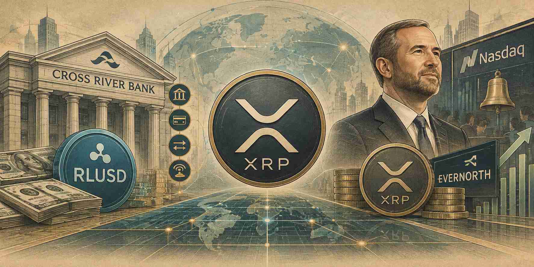 Ripple RLUSD Cross River Bank partnership, Evernorth’s XRP Strategy News
