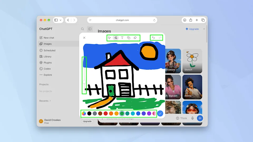 Use ChatGPT to turn sketches into photos