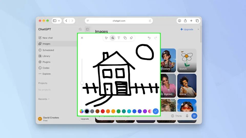 Use ChatGPT to turn sketches into photos
