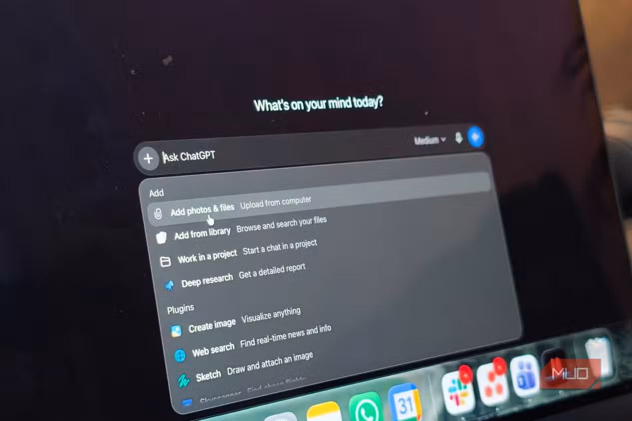 Add Photos and File from your computer on ChatGPT