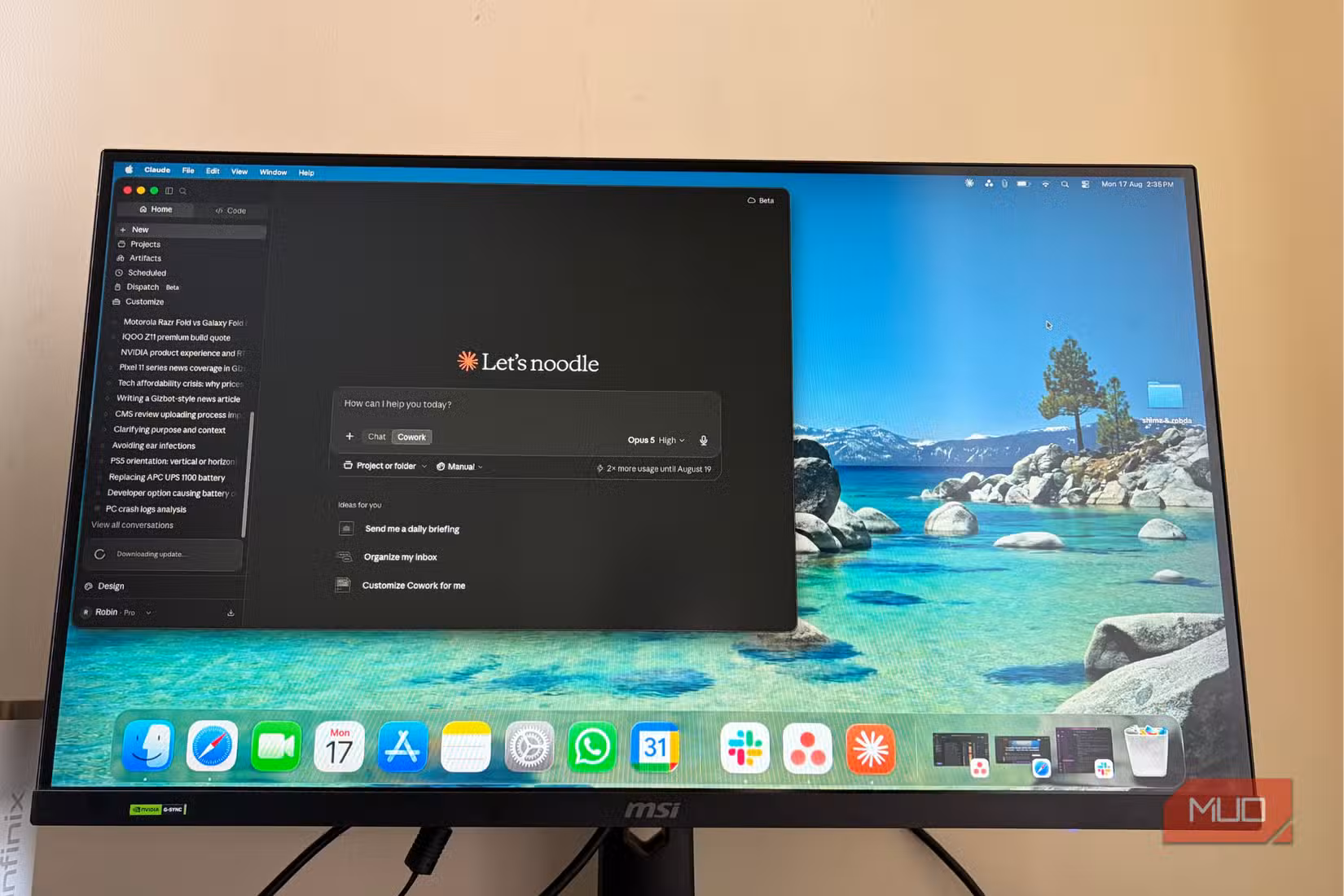 Claude Cowork opened on PC