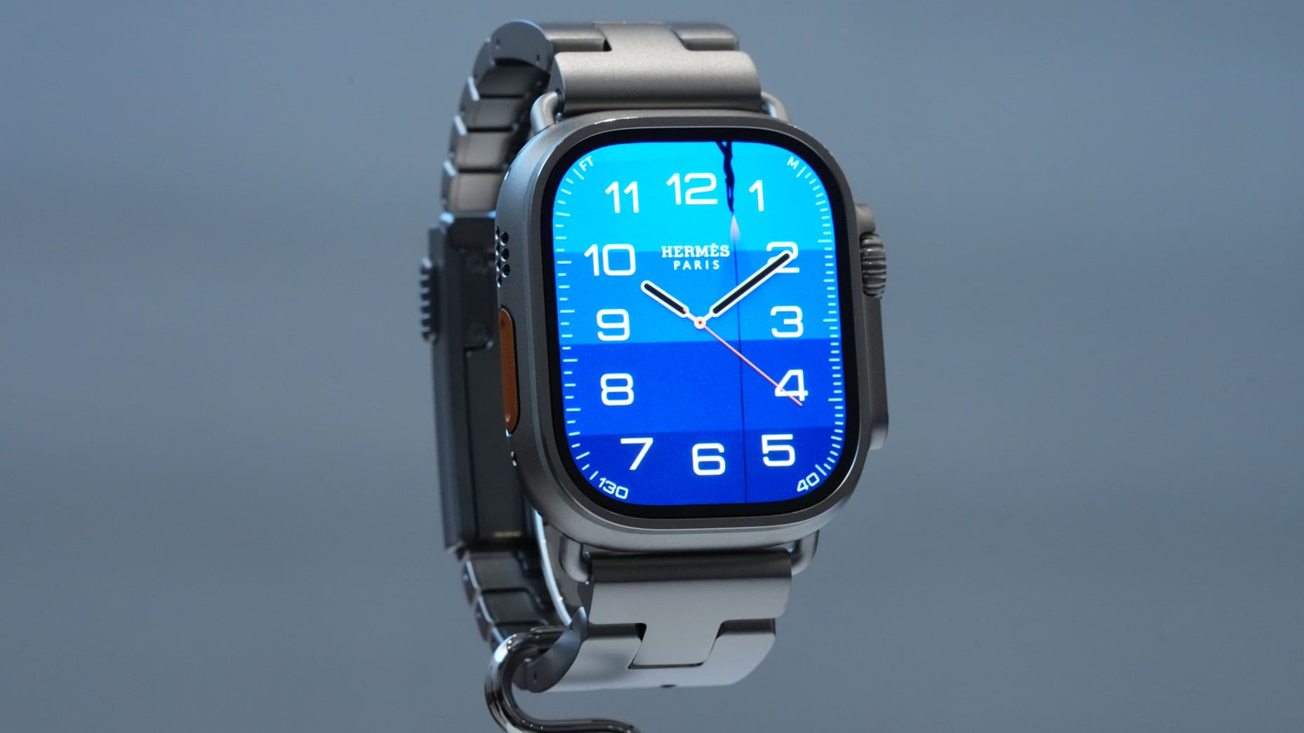 A titanium Apple Watch Ultra 4 during a product unveiling event at Apple Park in Cupertino, California, US, on Wednesday, Sept. 9, 2026. Apple Inc. unveiled the company's first foldable smartphone during a wide-ranging event Wednesday, betting that a new category can energize growth for its biggest-selling lineup. Photographer: David Paul Morris/Bloomberg via Getty Images
