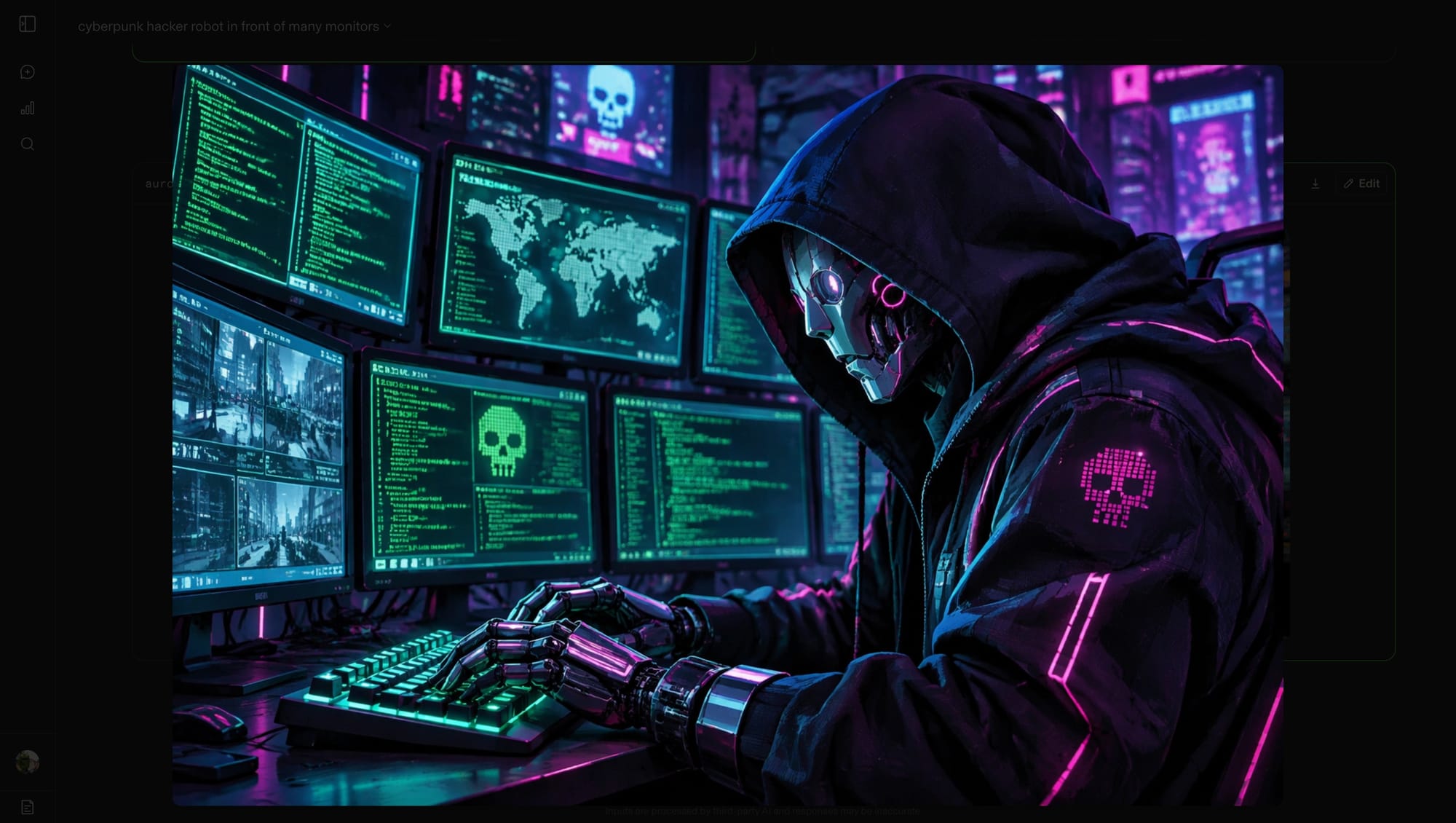 نمونه‌ای از تصویر تولیدشده با مدل aurora-red-alpha
