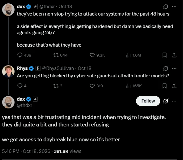 Distillation attack on OpenCode ran for 48 hours